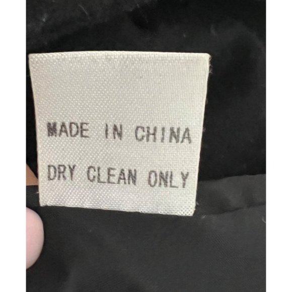 Anthropologie Love & Liberty Black Asymmetrical Belted Wrap Wool Coat Size 4 - Picture 8 of 10